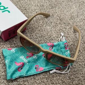 Big Pajama Llama Drama Goodr Tan Sunglasses